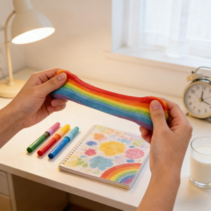 Simulated Soft <b>Candy</b> Pinching Sour Sand <b>Rainbow</b> Long Strips Taba Squishy Toy Ultra-Soft Stress-Relieving Lookalike Gummies - Product Image 3