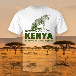 Kenya Samburu National Reserve Leopard T-<b>Shirt</b> <b>Safari</b> Wildlife Design - Product Image 3
