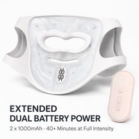 EYCO Rote Kabellose Silikon-Rotlichttherapie-Gesichtsmaske LED Gesichts-Infrarottherapie-Maske mit Eiskompresse