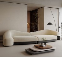 Ensemble de canapés modulables italiens modernes et minimalistes personnalisés et incurvés pour le salon meubles d'usine à source directe