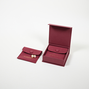 PackSecret Customized Luxury <b>Magnetic</b> Gift Box Corrugated Paper Packaging with Microfiber <b>Button</b> Pouch Foil Logo Printed - Product Image 5
