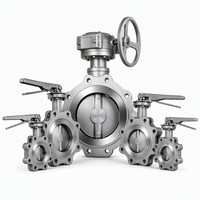 Vanne papillon à clapet en fonte ductile, siège EPDM, type à oreilles, double bride, ANSI Classe 150, pour système de traitement de l'eau, directement de l'usine