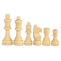 Pièce d'échecs en bois de haute qualité International Standard Tournoi Chessmen pions d'échecs en bois pour adultes et enfants