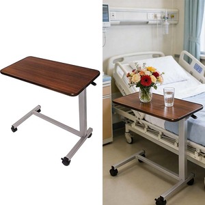 <span class=keywords><strong>Table</strong></span> <span class=keywords><strong>de</strong></span> chevet roulante moderne réglable en fer avec <span class=keywords><strong>plateau</strong></span> <span class=keywords><strong>d</strong></span>'hôpital et 4 roues, bureau médical pour ordinateur portable, idéal pour la maison, l'école et la chambre à coucher - Product Image 1