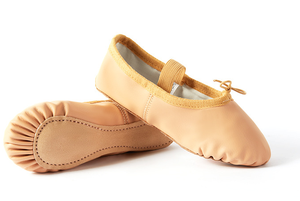 Scarpette da Danza Classica Color Carne <span class=keywords><strong>in</strong></span> <span class=keywords><strong>Pelle</strong></span> Morbida da Ballerina per Bambina - Product Image 6