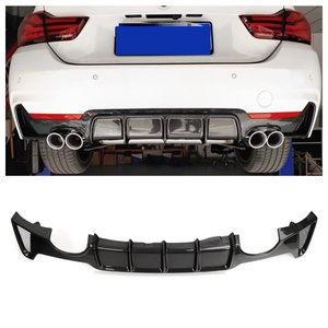 Difusor Trasero Estilo MP de Fibra de Carbono Real para BMW Serie 4 F32 F33 F36 2014-2019, Kit de Carrocería, Difusor de Parachoques Trasero, Salida Doble Izquierda y Derecha - Product Image 1