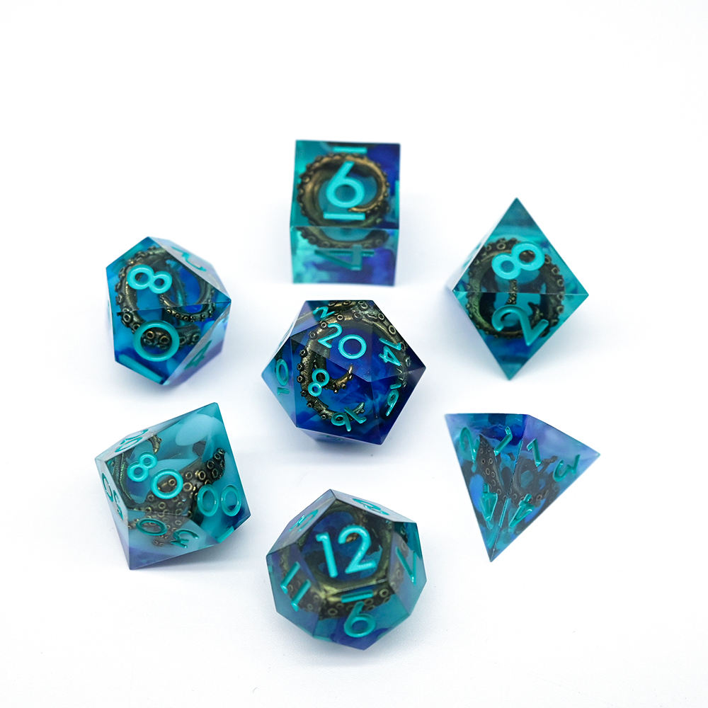 Cthulhu tentacles - Cyan text on blue