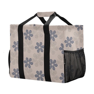 Sacs fourre-tout réutilisables en toile à motif floral, sacs de courses pliables, sacs à bandoulière imperméables, sacs anti-poussière imprimés coquilles de maïs hawaïennes - Product Image 1