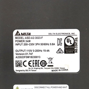 Moteur ASD-A2-3023-F 3KW d'origine neuf avec variateur de vitesse pour machine industrielle, garantie de 3 mois, en stock - Product Image 3