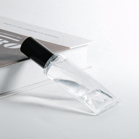 Flacon de parfum en verre plat en forme de dentifrice, rechargeable, à col vissé, petite capacité 10 ml