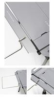 Table pliante de camping portable facile à installer 5 unités Table de camping en aluminium pour barbecue IGT avec pieds réglables
