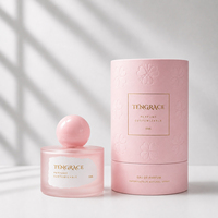 Flacons de parfum en verre personnalisés de luxe transparents de 30 ml, 50 ml, 100 ml, emballage de flacons de parfum chinois avec boîte ronde