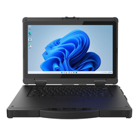 Laptop kasar 14 inci kualitas tinggi, PC Notebook kuat industri Intel Core I5/i7 Win 10/11 baterai panjang IP65 sidik jari RJ45