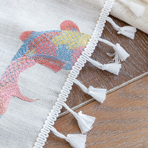 <span class=keywords><strong>Tovaglia</strong></span> in Cotone e <span class=keywords><strong>Lino</strong></span> <span class=keywords><strong>con</strong></span> Ricamo a Motivo <span class=keywords><strong>di</strong></span> Pesce, <span class=keywords><strong>Tovaglia</strong></span> Bianca <span class=keywords><strong>con</strong></span> <span class=keywords><strong>Pizzo</strong></span> - Product Image 6