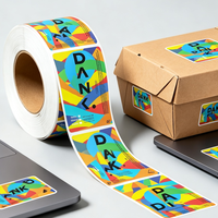 Autocollant en vinyle imprimé en couleur pleine, personnalisé, auto-adhésif, rectangulaire, résistant aux UV, résistant à l'huile, étiquette de marque pour l'emballage des bouteilles