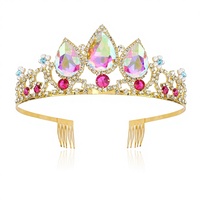 Diadema de Aleación Daimai para Niñas, Estilo Europeo y Americano, Joyería para Bodas y Cumpleaños, Corona en Forma de Corazón de Princesa
