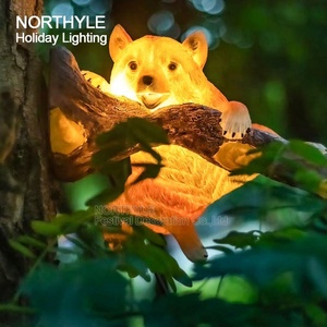 Jolie sculpture en fibre de verre, petit panda, animal, chat, paysage, éclairage, thème, <span class=keywords><strong>parc</strong></span> d'attractions, décoration, idées - Product Image 3