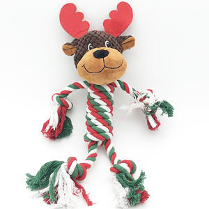 Jouet pour chien en peluche de luxe, thème licorne, sonore, résistant aux morsures, tressé, mignon en forme d'elk, pour Noël et la Saint-Valentin - Product Image 1