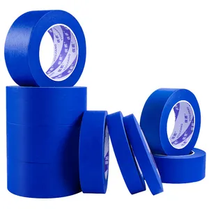 14 Days UV Resistance No Residue High Adhesive Thick Crepe Paper Painter's For Automotive Painting Blue Painters Masking Tape