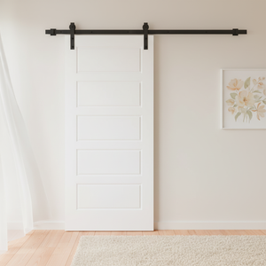 Puerta Corredera Interior de 5 Paneles de MDF GUJIE con Kit de Herrajes para Dormitorio, Sala de Estar, Fábrica de Origen Acepta Personalización - Product Image 3