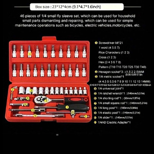 Nhà Máy bán hàng trực tiếp spanners bán như bánh nóng 46 ổ cắm wrenches Screwdriver lắp ráp bay Ratchet cờ lê ổ cắm hộp công cụ - Product Image 5