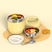 Nouveaux produits Contenant alimentaire scolaire personnalisé Thermos Flacon à soupe Isolant en acier inoxydable Thermique Bento Boîte à lunch pour enfants