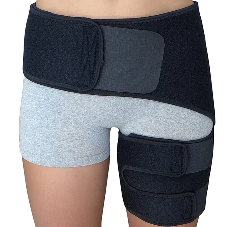 Hoge Kwaliteit Lies Hip Brace Compressie Wrap Riem Dij Ondersteuning Mouwen Sport Beschermen Voor Hamstring Fitness Quadricep Oefening