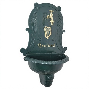 Fontaine murale irlandaise en fonte de qualité supérieure peinte à la main colorée approvisionnement en gros fontaine décorative murale de jardin à bas prix - Product Image 1
