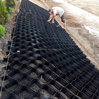 Geocelda de Drenaje Ligera de HDPE para Techos Verdes con Diseño de Modelo 3D GEOROAD TGLG, Material de Construcción