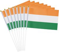 Drapeau à main rectangulaire personnalisé double face en polyester pour festivals, célébrations, défilés et événements en extérieur