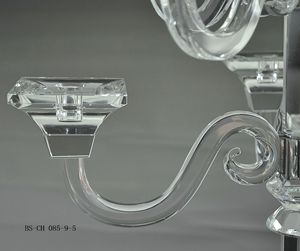 Candelabro Natalizio in Cristallo a Stelo Lungo con Centrotavola Alto per Matrimoni, Design Elegante, Decorazione Nuziale Ecologica e Bellissima - Product Image 5