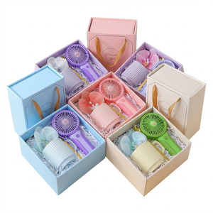 Juego de <span class=keywords><strong>Regalo</strong></span> de Verano con Logotipo Personalizado al por Mayor, Taza de Cerámica, Ventilador de Mano Recargable, Caja de <span class=keywords><strong>Regalo</strong></span> <span class=keywords><strong>para</strong></span> Promociones Corporativas, Recuerdo de Boda - Product Image 1