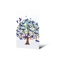 Toile murale moderne Arbre de Vie, peinture abstraite d'oiseaux colorés, impression HD pour décoration de salon et de maison