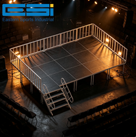 Plataforma de Escenario Portátil ESI en Oferta para Conciertos, Bodas y Eventos al Aire Libre, Plataforma de Aluminio de 4 pies x 4 pies, 4 pies x 8 pies para Conciertos, Eventos y Bodas