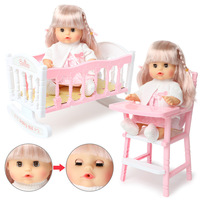 Poupée Bébé Sonore de Simulation 12 Sons Éducatifs Précoces Poupée Buvant de l'Eau Jouet pour Filles Bébé Reborn Intelligent Parlant Ensemble de Poupées