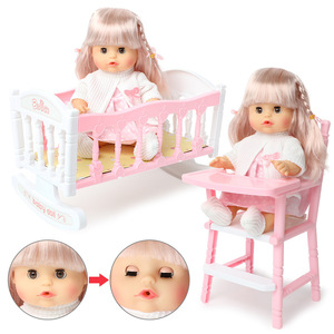 Muñeca de Simulación con Sonido, 12 Sonidos para Educación Temprana, Juguete para Niñas que Bebe Agua y Habla, Set de Muñeca Bebé <span class=keywords><strong>Reborn</strong></span> Inteligente - Product Image 6