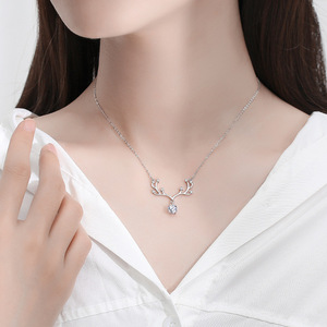 Vendita calda S925 cervo d'argento ha la tua collana ricordo d'<span class=keywords><strong>amore</strong></span> 100 lingue che amo il tuo regalo di San Valentino-platino - Product Image 5