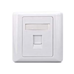 Plaque murale réseau RJ45 1 port type 86, panneau de <span class=keywords><strong>prise</strong></span> modulaire Keystone RJ45 pour réseau fibre <span class=keywords><strong>optique</strong></span> - Product Image 1