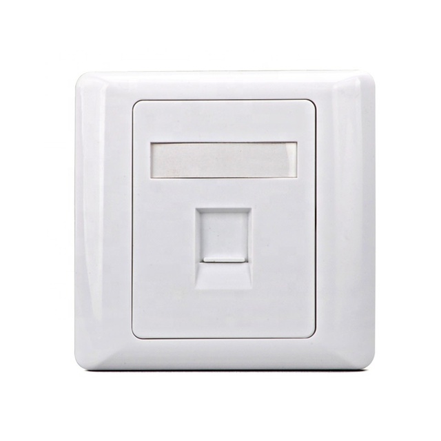 1port Face Plate 86type RJ45 Network Wall Faceplate RJ45 Keystone Jack Modular Socket Panel Fiber Optic Network