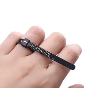 促销定制标志美国/英国/欧盟戒指分级器手指尺寸量规测量工具带标志的塑料戒指分级器