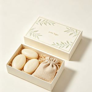 Premium Recyclable Handmade Black <b>Soap</b> <b>Gift</b> <b>Set</b> with Custom Logo Magnetic Closure Brush in Rigid Box - Product Image 6