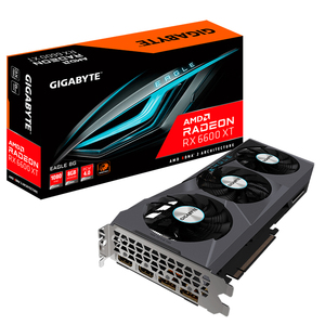 Carte graphique <span class=keywords><strong>GIGABYTE</strong></span> Radeon RX <span class=keywords><strong>6600</strong></span> <span class=keywords><strong>XT</strong></span> EAGLE 8G d'occasion avec mémoire GDDR6 128 bits RX 6600XT - Product Image 1