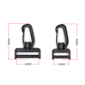 Plastic Rotating Hooks 25mm 38mm Adjustable Bag <b>Webbing</b> Hook For Shoulder <b>Strap</b> Bag Accessories - Product Image 3