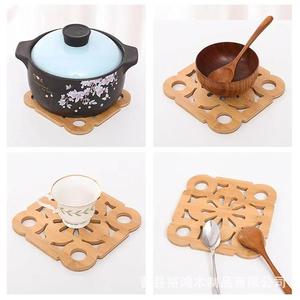 Creative wooden heat-resistant <b>table</b> mat, heat-proof and anti-scalding mat, household bowl mat, <b>placemat</b>, cartoon wooden pot - Product Image 3