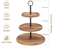 Tour à Cupcake en bois à 3 niveaux et plateau à biscuits support de service pour présentoir de buffet à dessert supports de stockage et supports
