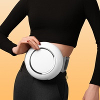 Tragbarer Taillen- und Bauchmassagegürtel, Heizkissen für Menstruationsschmerzen, Vibrations-Wärme-Massagegürtel zur Bauchentspannung