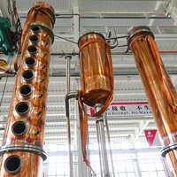 Alambic hybride en cuivre DYE 1000L pour la distillation du gin et du whisky