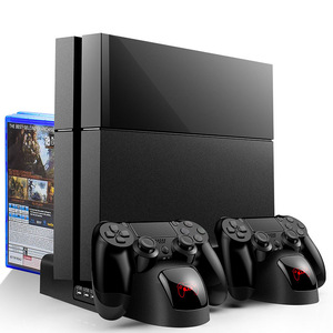 DATA FROG para <span class=keywords><strong>PS4</strong></span>, Base de Refrigeración con Cargador Doble para Controles, Almacenamiento para 12 Discos de Juego, 3 Puertos de Expansión USB para <span class=keywords><strong>PS4</strong></span>/<span class=keywords><strong>PS4</strong></span> Slim/<span class=keywords><strong>PS4</strong></span> <span class=keywords><strong>Pro</strong></span> - Product Image 1