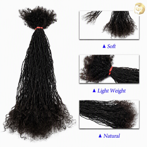 Dreadlocks Interlock Naturali con Spessore 0,2 cm, da 4 a 32 Pollici, 100% Capelli Umani, Micro Inter Curly Locs per Persone di Colore - Product Image 2