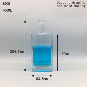 Botella de <span class=keywords><strong>vino</strong></span> de vidrio negro mate personalizada, logotipo de seda de dragón, forma cuadrada, sellado de corcho, fabricante de tapas a juego personalizadas - Product Image 2